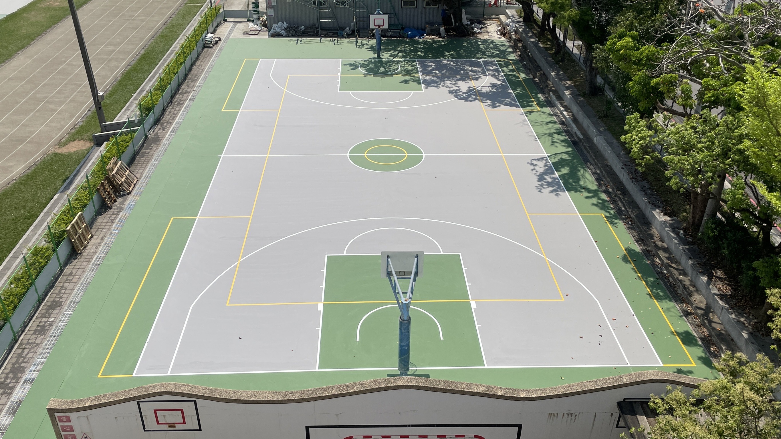 籃球場鋪面整建工程完工視察活動照片