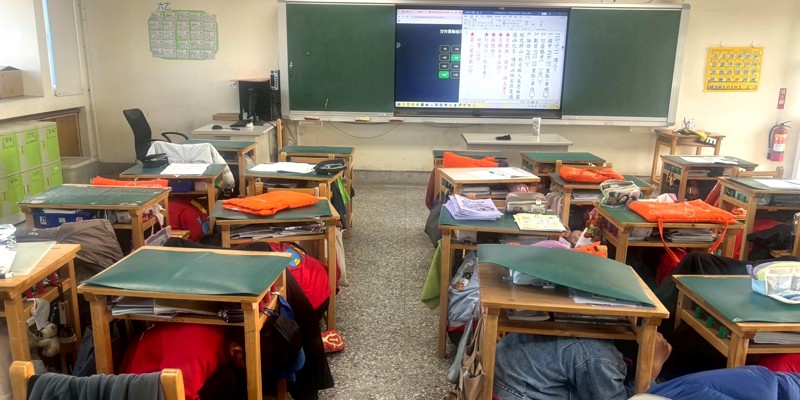 南寮國小實施全校防災演練 強化師生避難意識