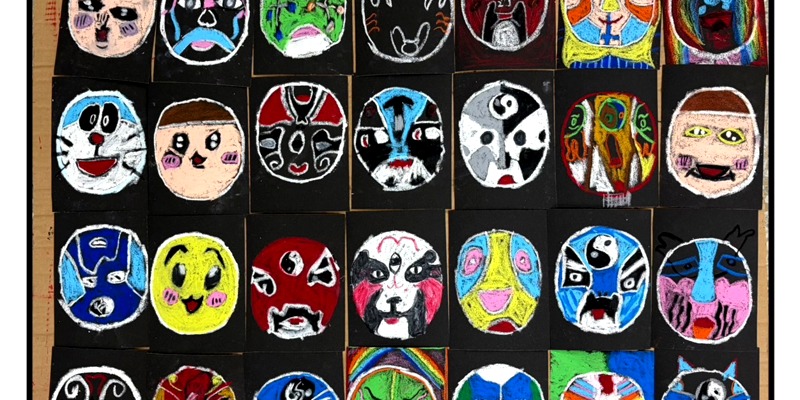 南寮國小藝術課-三年級形狀魔術師：翻玩色彩