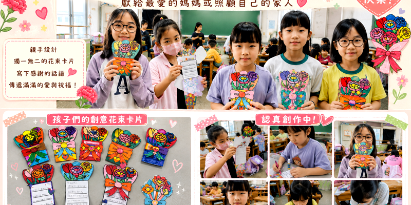 【課後三班｜母親節花束卡片設計 🌷】