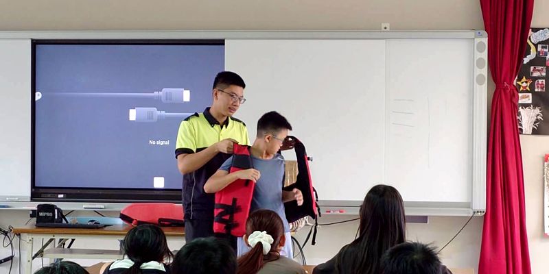 1150615內湖國小防溺宣導:感謝朝山消防隊