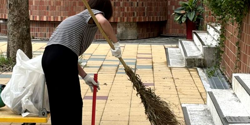 暑假巡邏、打掃，讓民富校園煥然一新！