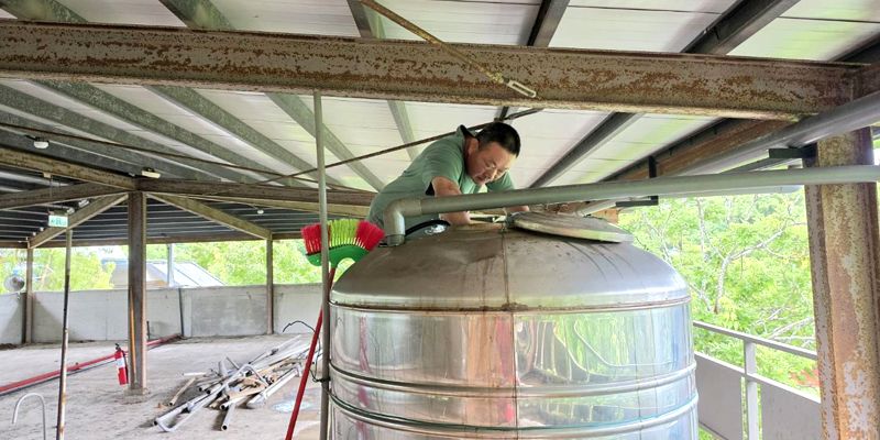 維護師生飲水安全！本校順利完成年度校園水塔全面清洗