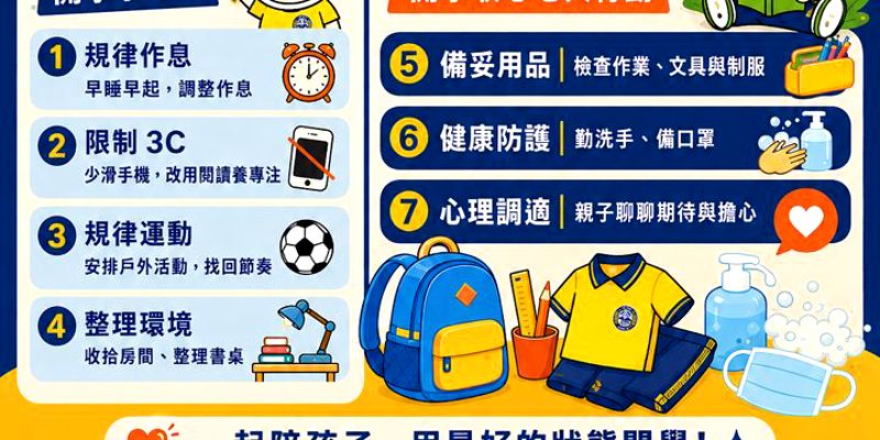 迎接新學期！南隘國小「收心七大行動」陪孩子安心開學