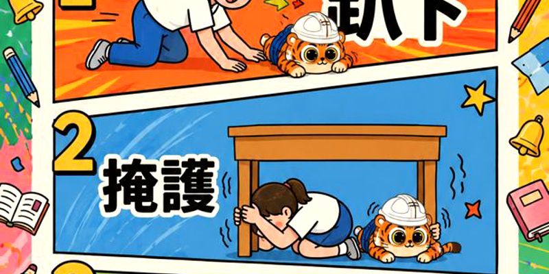 虎林國小兒童朝會之地震防災避難演練宣導