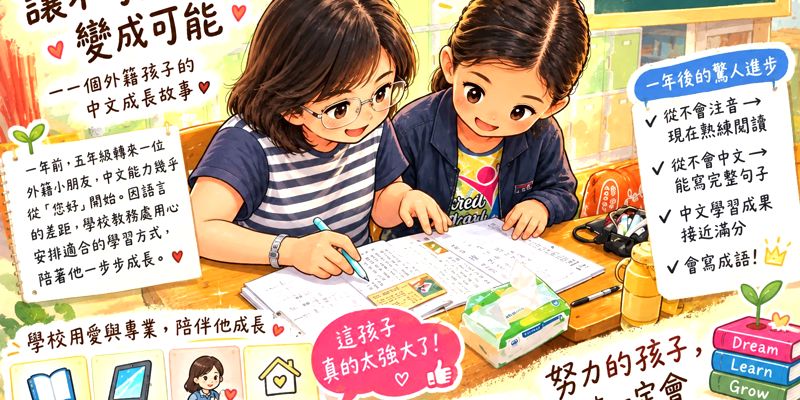 一年，讓不可能慢慢變成可能—— 一位外籍孩子的中文成長故事