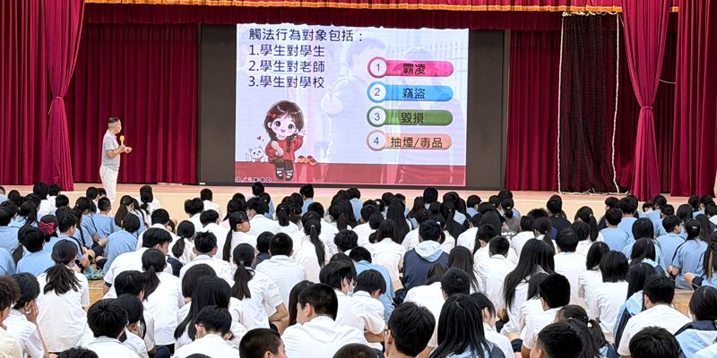 地檢署觀護人進校園宣導！扎根校園法治教育