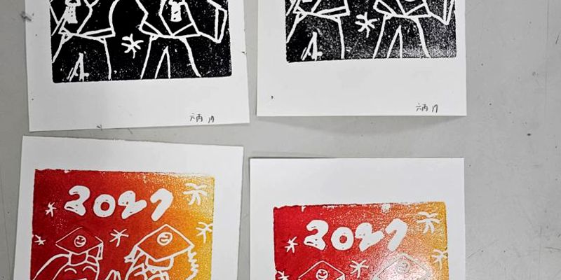 南寮國小六年級藝術課程｜海洋的印記 畢業藏書章 Graduation Ex Libris Stamp